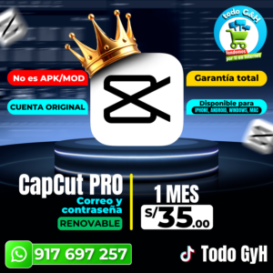 CAPCUT PRO 1 – cuenta completa ♻ RENOVABLE