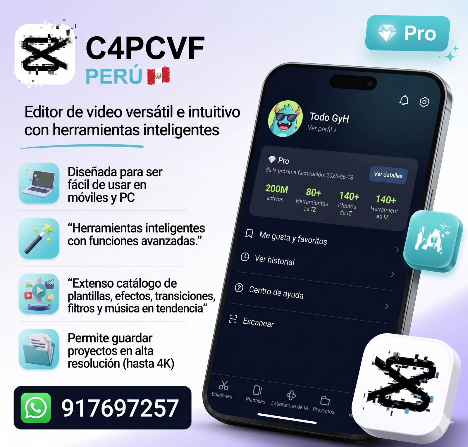 capcut pro 2 cuenta completa