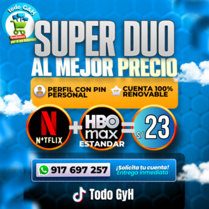 DUO 3: NETFLIX PREMIUM + HBO MAX ESTANDAR