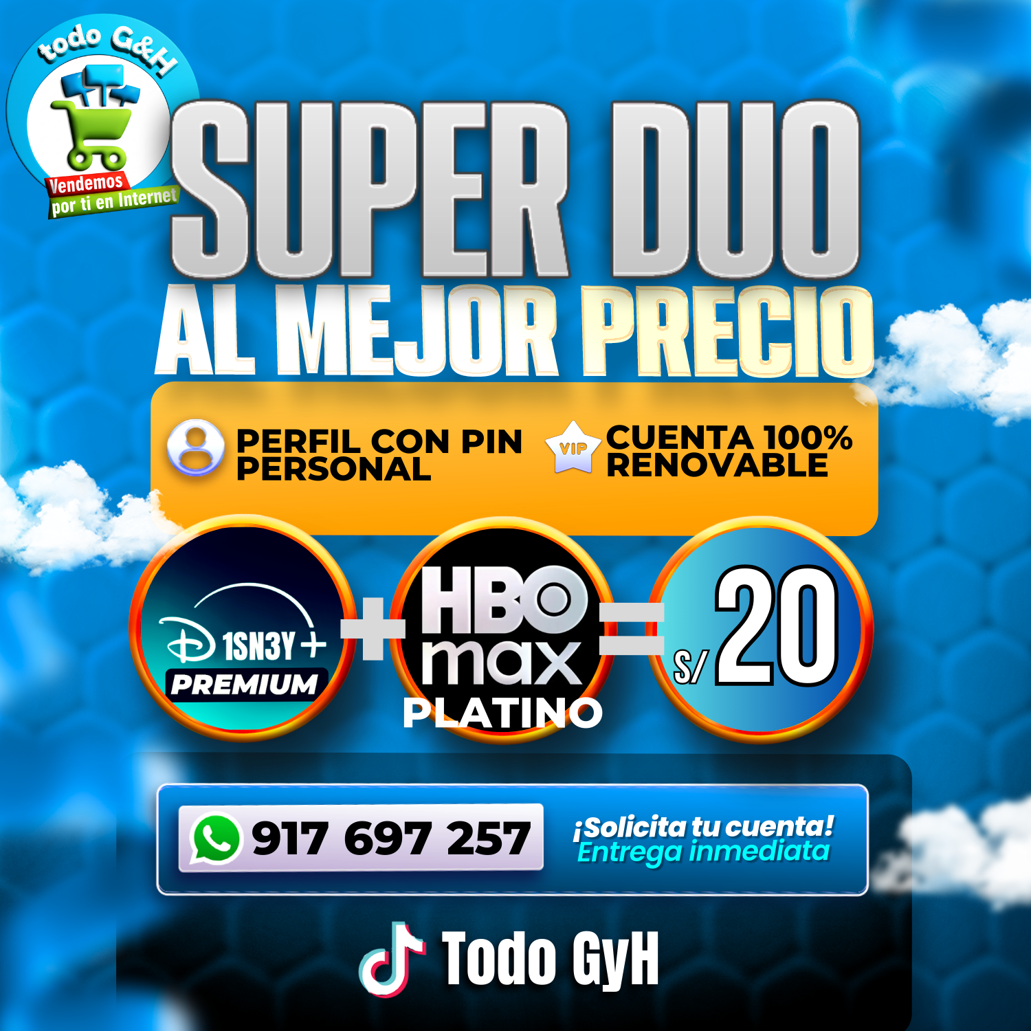 duo 1.2: netflix premium + disney premium tv