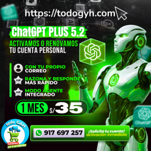 CHATGPT PLUS 5 – Activación o renovación a tu correo